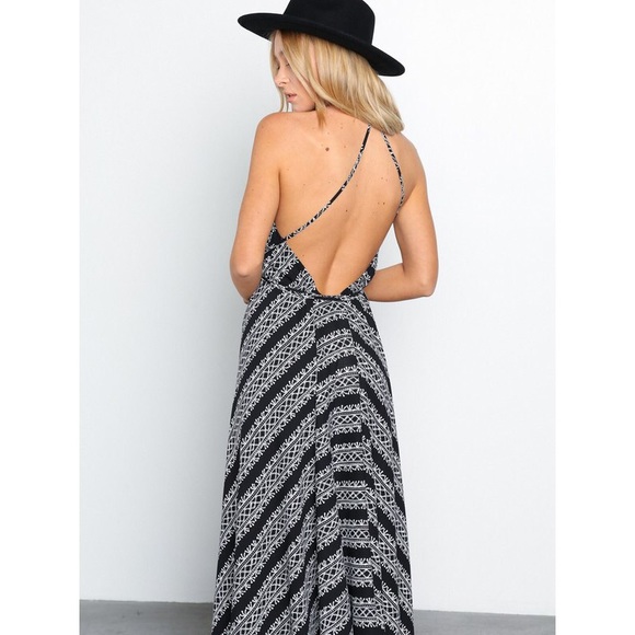 Erin Printed Midi Dress - Black - Picture 2 of 4